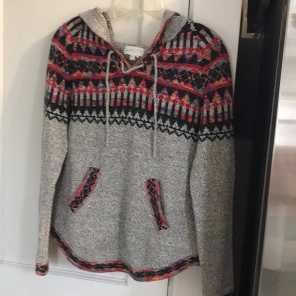 APRICOT Sweaters - Apricot hooded sweater.